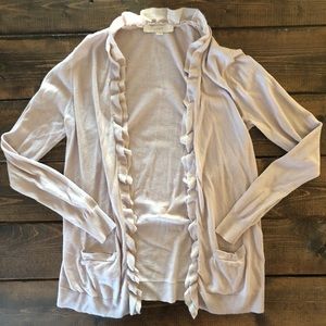 LOFT Chic Ruffle Cardigan